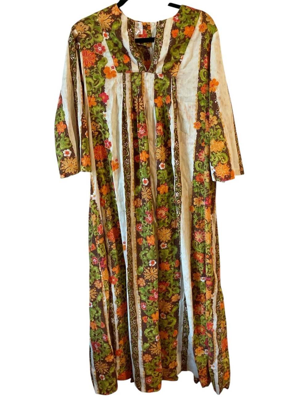 Vintage Rare 70’s Hawaiian Dress Liberty House Lilia Flower Power Maxi Boho 6